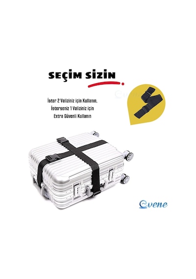 Evene Valiz Kemeri Emniyet Tokalı Ayarlanabilir Güvenlik Emniyet Kemer