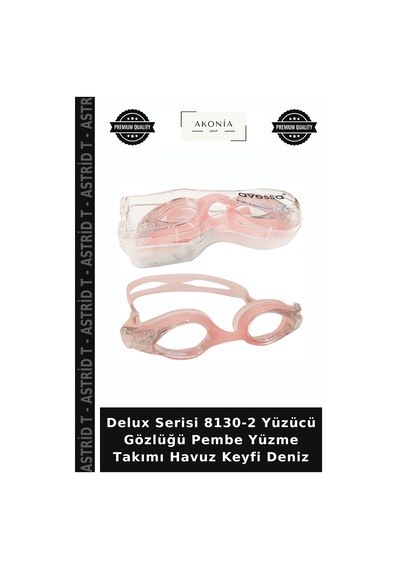 Delux Serisi 8130-2 Yüzücü Gözlüğü Pembe Yüzme Takımı Havuz Keyfi Deniz