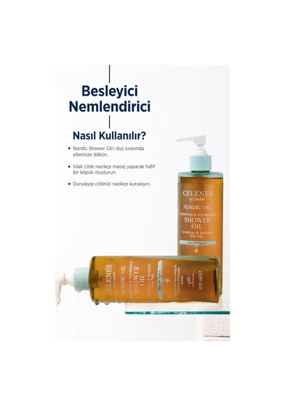 Celenes By Sweden Nordic Oil Duş Yağı Tüm Cilt Tipleri İçin Besleyici 285 ML