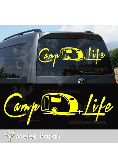 Camp Life, Kamp Hayatı Karavan Sticker, Karavan Çıkartması