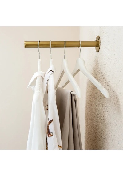 Solid Stylish Gold Metal Duvara Monte Askılık Gold