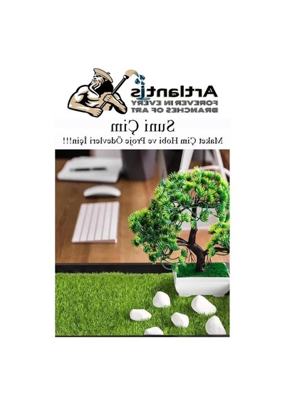 20x30 Cm A4 Boyutunda 5 Adet Yapay Çim Halı Seti 20beyazcipso