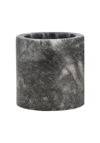 Roza Mermer Baharatlık 8x8 Cm Mermer Tuzluk Masaüstü Baharatlık Siyah Genel
