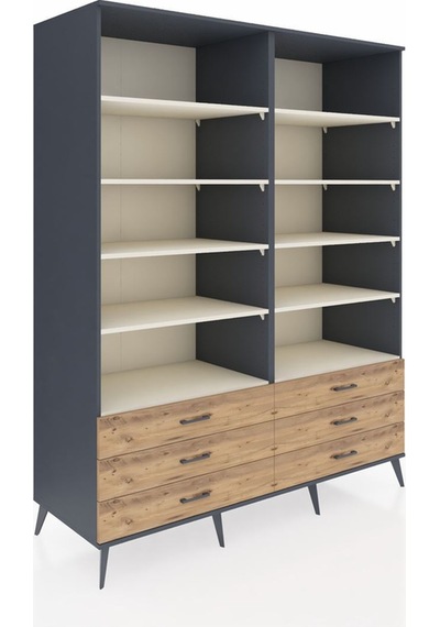 Kronos Gardrop 10 Raflı 6 Çekmeceli 176x59x221 Antrasit-aytaşı/çam Aytaşı/çam Kronos Gardrop 10 Raflı 6 Çekmeceli 176x59x221 Antrasit-aytaşı/çam Aytaşı/çam