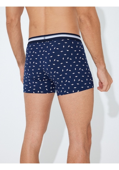 Koton 3'lü Boxer Seti Şimşek Baskılı Çok Renkli Lacivert Desenli 5wlm90004mk Lacivert