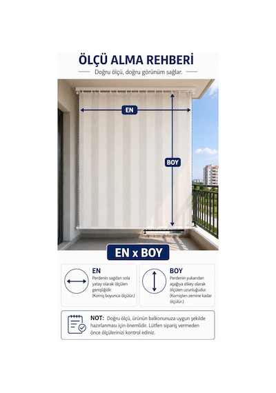 Bej-krem Balkon Perdesi Kornişli Bağcıklı Su Geçirmez Dış Mekan Dayanıklı Modern Balkon Brandası