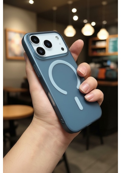 Fibaks iPhone 17 Pro Max Uyumlu Kılıf Parmak İzi Yapmaz İnce Mat Transparan Saydam Sert Darbe Korumalı Abis