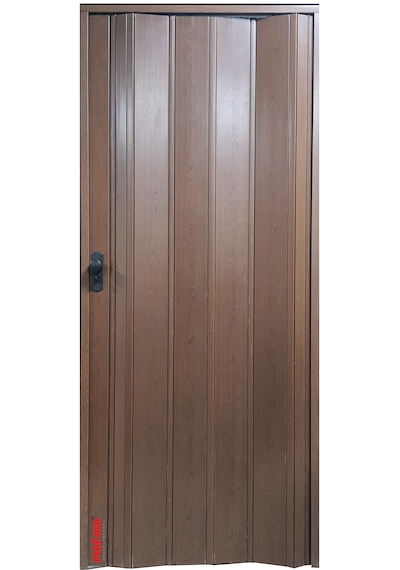 Penguen Akordiyon Kapı Ceviz Camsız En 73-87 Cm Arası Boy 220 Cm