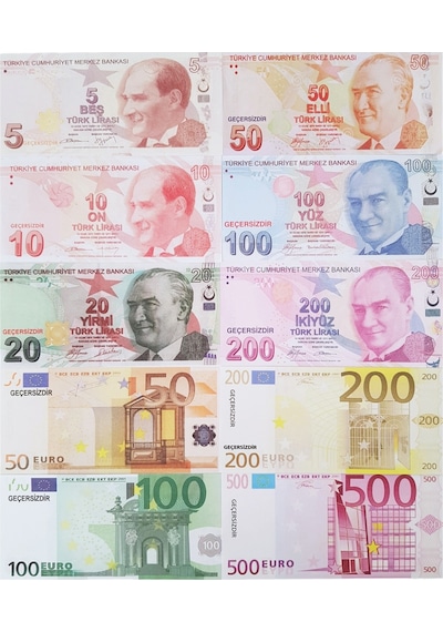 500 Adet Karışık Geçersiz Para Parti Şaka Düğün Sahte Film Dizi Parası