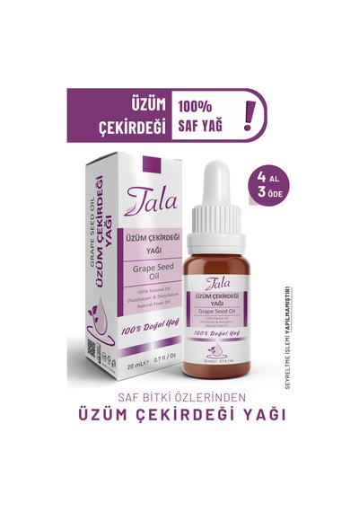 Tala Üzüm Çekirdeği Yağı %100 Saf Ve Doğal Soğuk Sıkım 20 ML