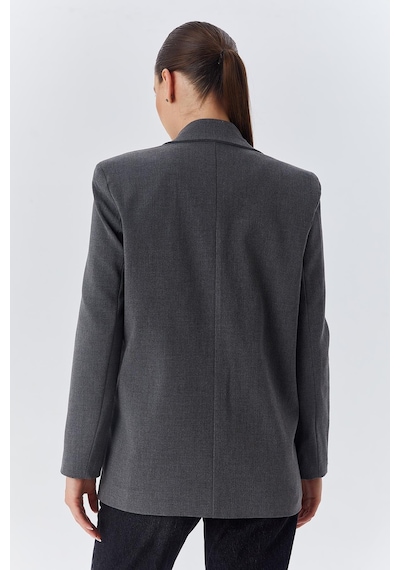 Mixray 4516 Kadın Bezayağı Blazer Ceket Antrasit