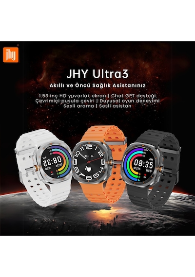 Jhy Smart Watch Ultra 3 Akıllı Saat (İthalatçı Garantili)