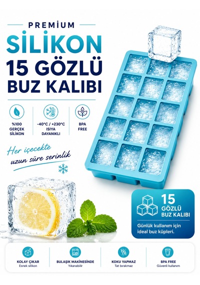 Dr.maya 15 Bölmeli Buz Kalıbı Mavi