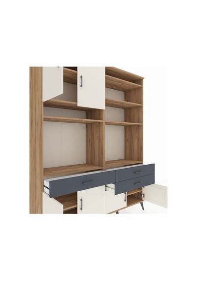 Hyperion Gardrop 10 Raflı 3 Çekmeceli 8 Kapaklı 176x44x221 Çam-aytaşı/antrasit Aytaşı/antrasit Hyperion Gardrop 10 Raflı 3 Çekmeceli 8 Kapaklı 176x44x221 Çam-aytaşı/antrasit Aytaşı/antrasit