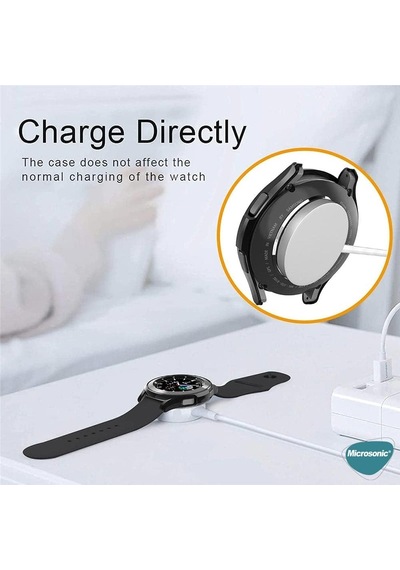Samsung Galaxy Watch 4 Classic 42mm İçin Kılıf 360 Full Round Soft Silicone Gümüş Galaxy Watch 4 Classic 42mm İle Uyumlu Kılıf - Gümüş Çok Renkli Samsung Galaxy Watch 4 Classic 42mm İçin Kılıf 360 Full Round Soft Silicone Gümüş Galaxy Watch 4 Classic 42mm İle Uyumlu Kılıf - Gümüş Çok Renkli