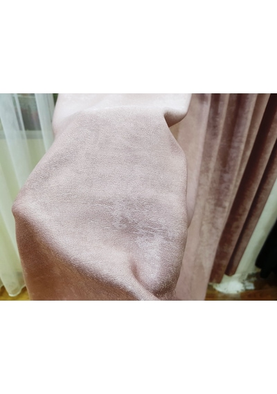 Evdepo Home Pudra Düz Renk Soft Fon Perde Tek Kanat Pudra