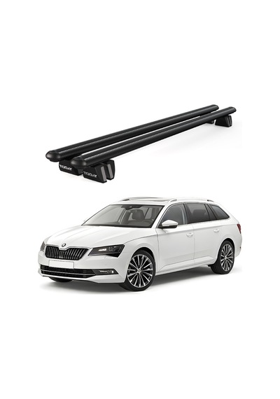 Pençe Skoda Superb Sw 2015 Ve Sonrası Uyumlu Siyah Ara Atkı Port Bagaj Tavan Barı