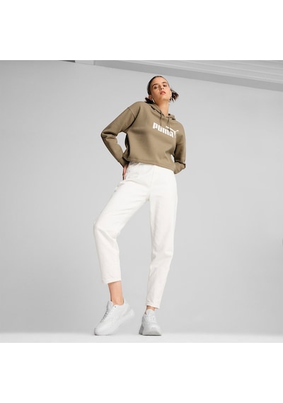 Puma Ess Cropped Logo Kadın Bej Kapüşonlu Sweatshirt Bej