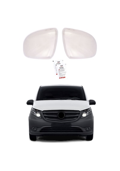 Mercedes Vito W447 Uyumlu 2015 Ve Üzeri Ayna Kapağı 2 Parça Paslanmaz Çelik