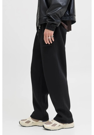 Jack & Jones Erkek Jpstkarl Beli Lastikli Ve İpli Eşofman Altı 12283592 Siyah Siyah
