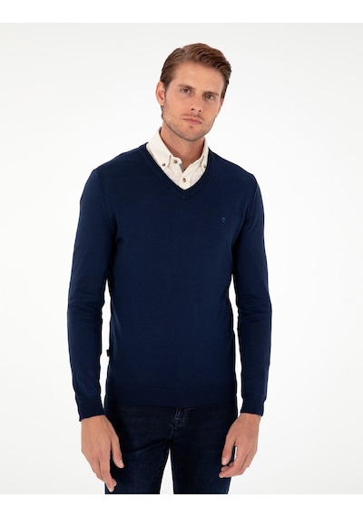 Pierre Cardin Erkek Açık Lacivert Kazak /triko 50296622-vr059 Açık Lacivert