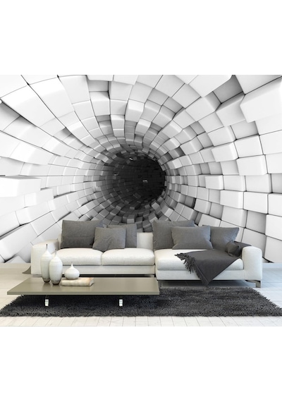 3D Derinlik Geometrik Duvar Kağıdı