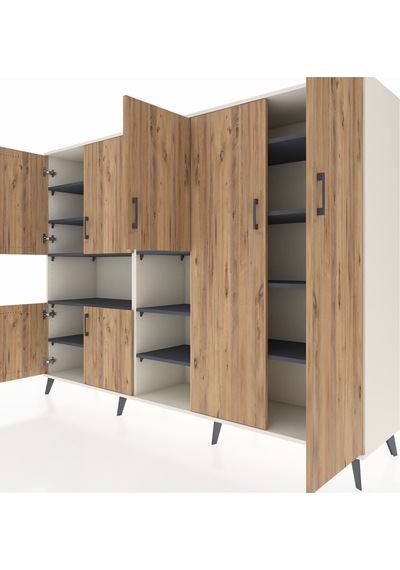 Hyperion Dolap 13 Raflı 7 Kapaklı 220x44x163 Aytaşı-çam/antrasit Atlas Çam/antrasıt - Aytası Hyperion Dolap 13 Raflı 7 Kapaklı 220x44x163 Aytaşı-çam/antrasit Atlas Çam/antrasıt - Aytası