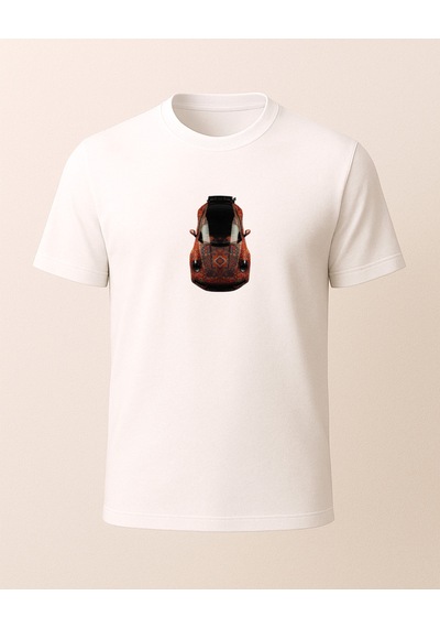 Etnik 911 Baskılı T-shirt Beyaz