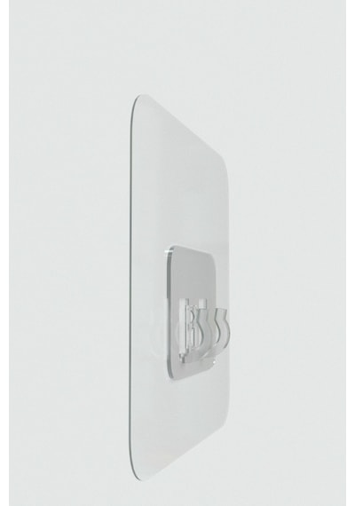 Zabata 7x7 Cm Süper Güçlü Yapışkanlı Banyo Askısı Yedek 4 Adet Sticker Raf Tutucu Askı Siyah