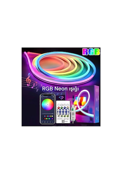 Rgb Şerit Led Telefon Kumanda Kontrol - Sese Duyarlı Animasyonlu - Parti Işığı - Parti Ledi