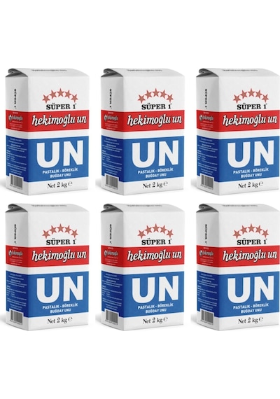 Hekimoğlu Un Pastalık - Böreklik Buğday 6 x 2 KG