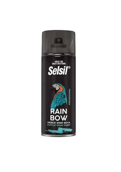 Selsil Rainbow Akrilik Sprey Boya - Yaldız Gri 400 Ml