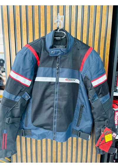 027 Rature 4 Mevsim Korumalı Motosiklet Montu Lacivert-siyah
