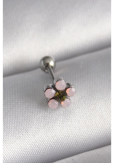 316l Çelik Gümüş Renk Zirkon Taşlı Çiçek Tragus Piercing Elk-bjtıeg Çok Renkli 36681994