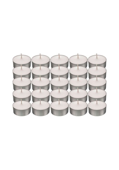 100 Lü Beyaz Tealight Mum Beyaz