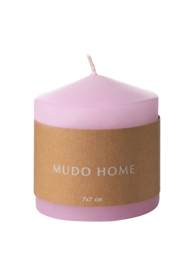 Mudo Home Sütun Mum Pembe 7x7 Diğer