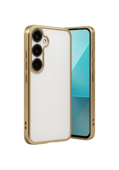Samsung Galaxy A24 4g Prime Uyumlu Kılıf Lensli Silikon - Gold
