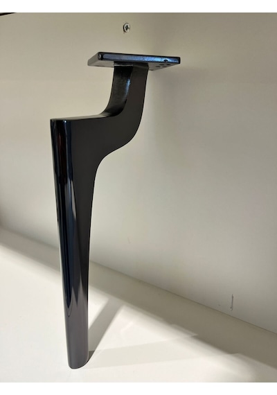 Zarif Metal Ayak 25cm Füme Komidin Koltuk Ünite Şifonyer Dolap Vestiyer Modern Mobilya Ayağı Füme