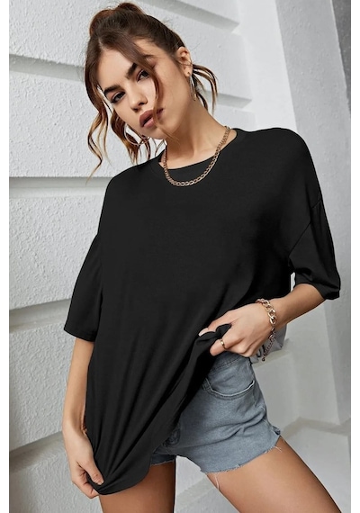 Unisex Sırt Kral Kelebek Baskılı Tasarım Tshirt SIYAH