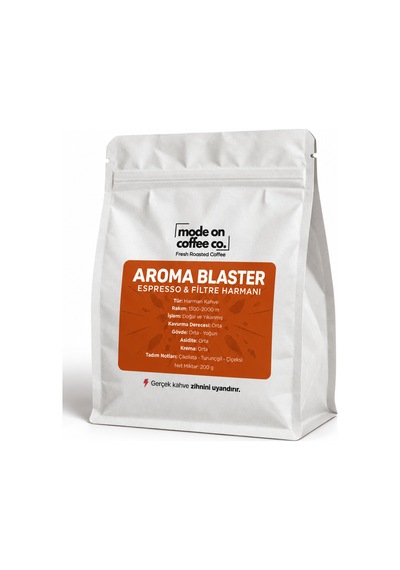 Aroma Blaster Filtre Ve Espresso Harmanı 200 Gr Natural Ve Yıkanmış Medium Kavrum - Filtre Makinesi İçin Öğütülmüş