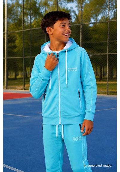 Pina Kids Erkek Çocuk Scuba Unlimited Çift Şeritli Kapüşonlu Reglan Kol Dalgıç Kumaş Eşofman Takımı Esf7024 Su Yeşili Pina Kids Erkek Çocuk Scuba Unlimited Çift Şeritli Kapüşonlu Reglan Kol Dalgıç Kumaş Eşofman Takımı Esf7024 Su Yeşili