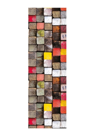 Çok Renkli Modern Desenli Premium Masa Örtüsü Runner Rnr076
