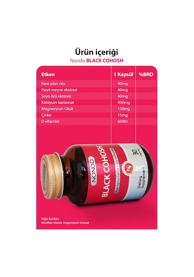 Nondo Black Cohosh 30   Kapsül