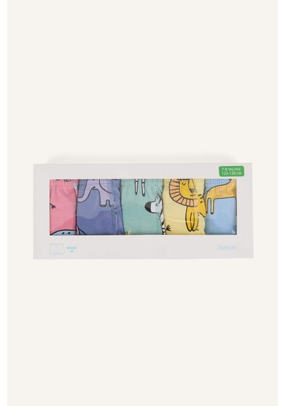 Defacto Hayvan Baskılı Penye 5li Boxer Erkek Çocuk H1625a826smgn1106 Yeşil-gn1106