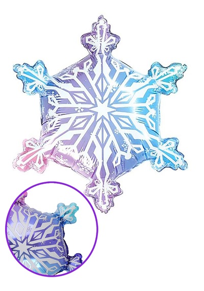 1 Adet Yılbaşı Kar Tanesi Folyo Balon 64x55 Elsa Frozen Konspet
