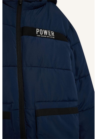 Defacto Erkek Çocuk Su İtici Kapüşonlu Polar Astarlı Parka E9374a825wnnv146 Lacivert-nv146