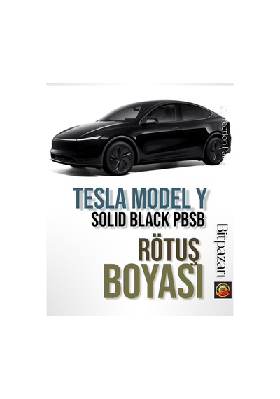 Tesla Model Y Solid Black Pbsb Rötuş Boyası 25ml, Teslaypbsbff Siyah