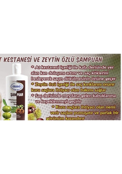 Ersağ At Kestanesi ve Zeytin Özlü Şampuan 300 ML