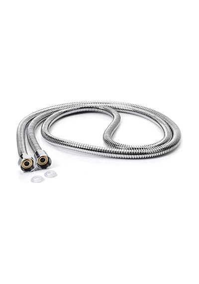 Fusty Universal Eko B Kalite Duş Hortumu Krom Duş Spirali 150 Cm - Tüm Duş Başlıkları Ile %100 Uyum Gümüş