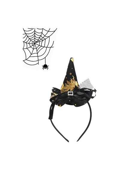 Halloween Şapkalı Cadı Taç Siyah Ast6500-2 Abanoz Halloween Şapkalı Cadı Taç Siyah Ast6500-2 Abanoz